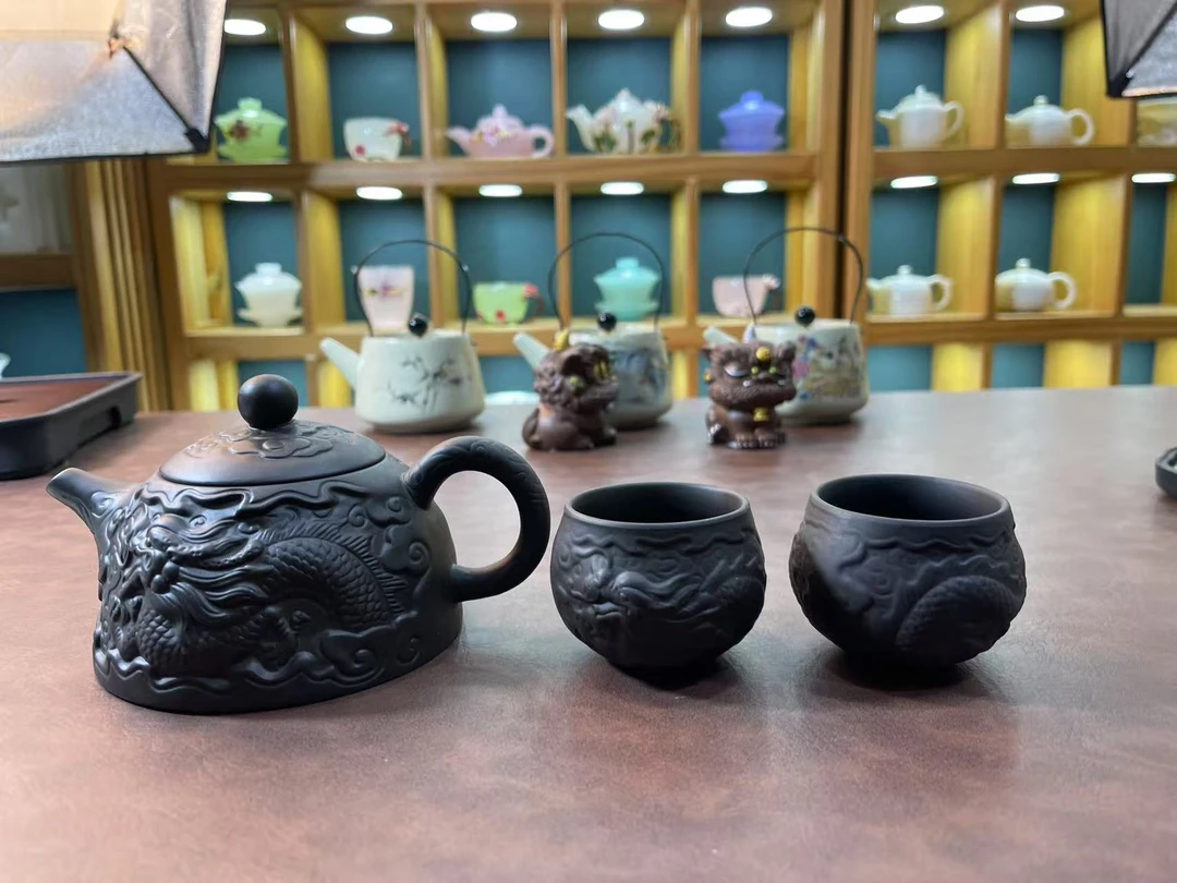 G3688祥龙紫砂凤鸣壶