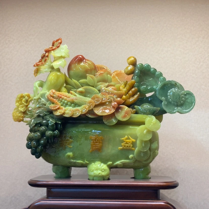 【闪购商品】未镶嵌蛇纹石玉摆件覆膜