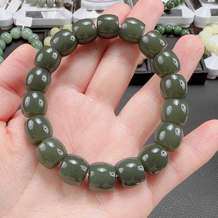 和田玉手串未镶嵌泷*