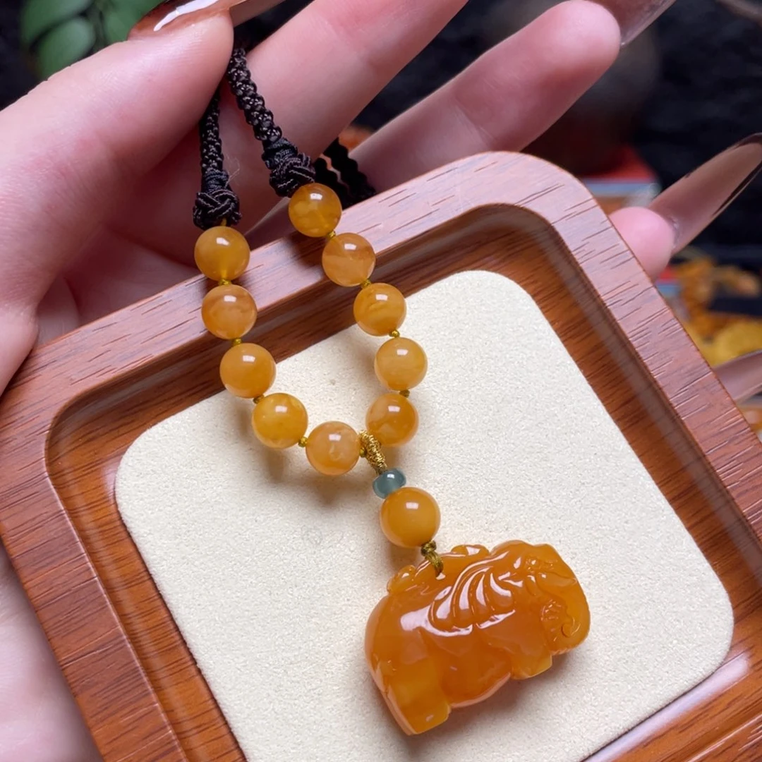 蜜蜡未镶嵌颈饰项链