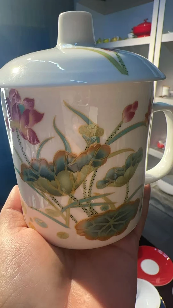 中式盖杯【微瑕介意慎拍】【图案随机】