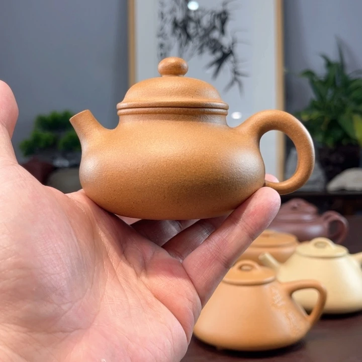 过***耳紫砂公道杯老宕黄金段半手容天
