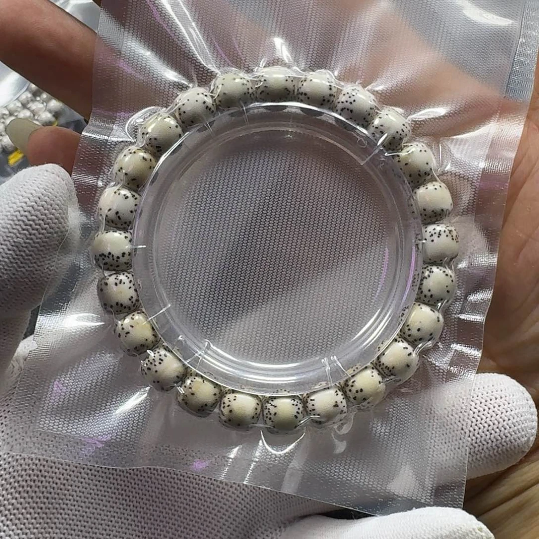 星月菩提手串鱼*盐星月菩提10*9原生态大留白（轻微走色）