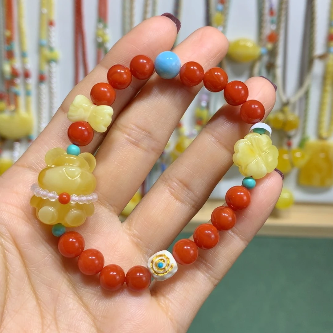 南红玛瑙手链未镶嵌7➕mm尺寸