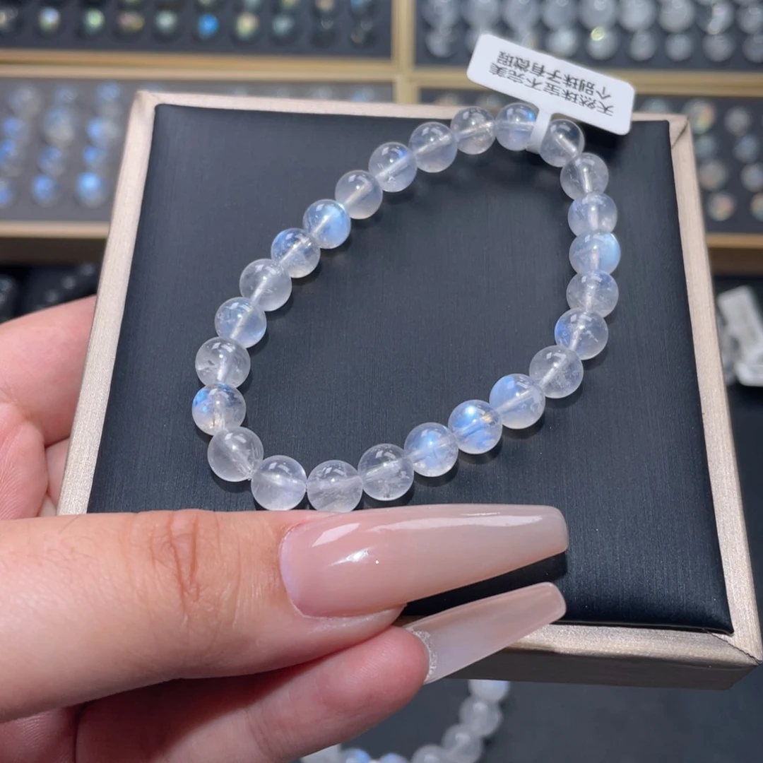 手链未镶嵌长石蓝月光手链7.6mm