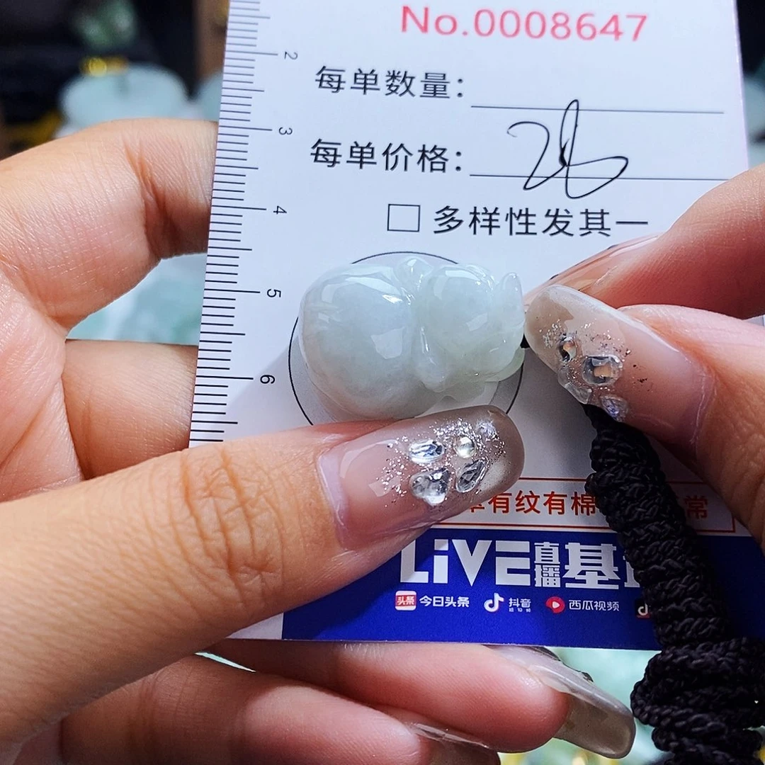 翡翠未镶嵌毛衣链8647