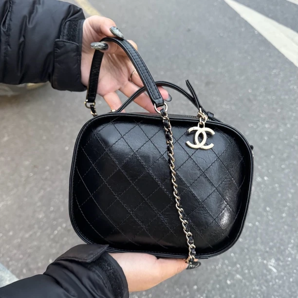 99新 Chanel/香奈儿 【嘻哈】黑金/单肩斜挎包/盒子包
