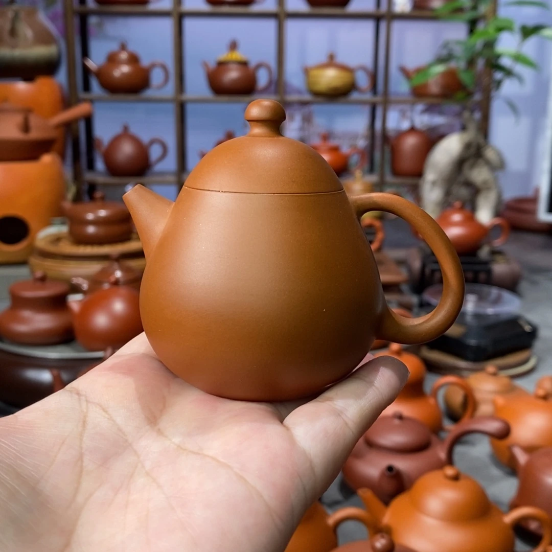 茶壶朱泥张斌鸡蛋黄龙蛋壶98cc