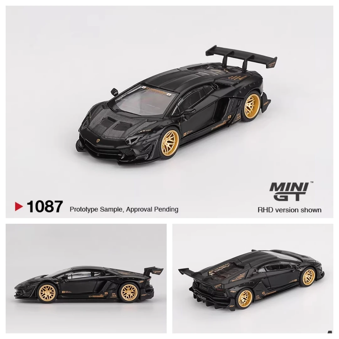 MINIGT 1087# 1:64 兰博基尼 大牛 LB 限定 黑色 合金汽车模型