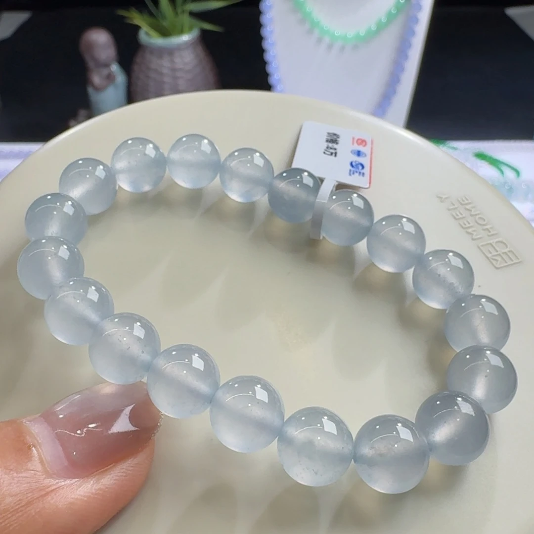 未镶嵌手链翡翠木纳高冰蓝钢卡10高货同料巨巨巨漏！