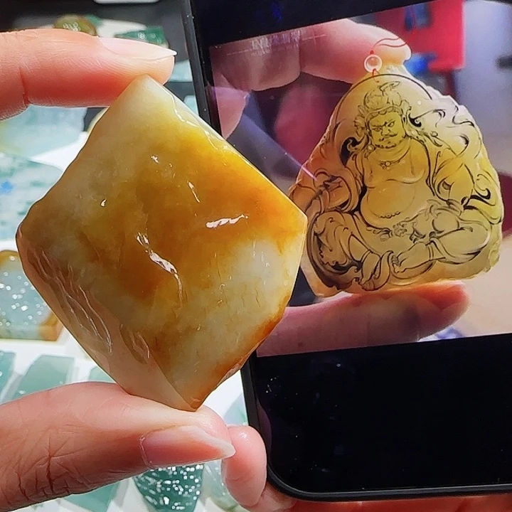 定制翡翠未镶嵌翡翠挂件