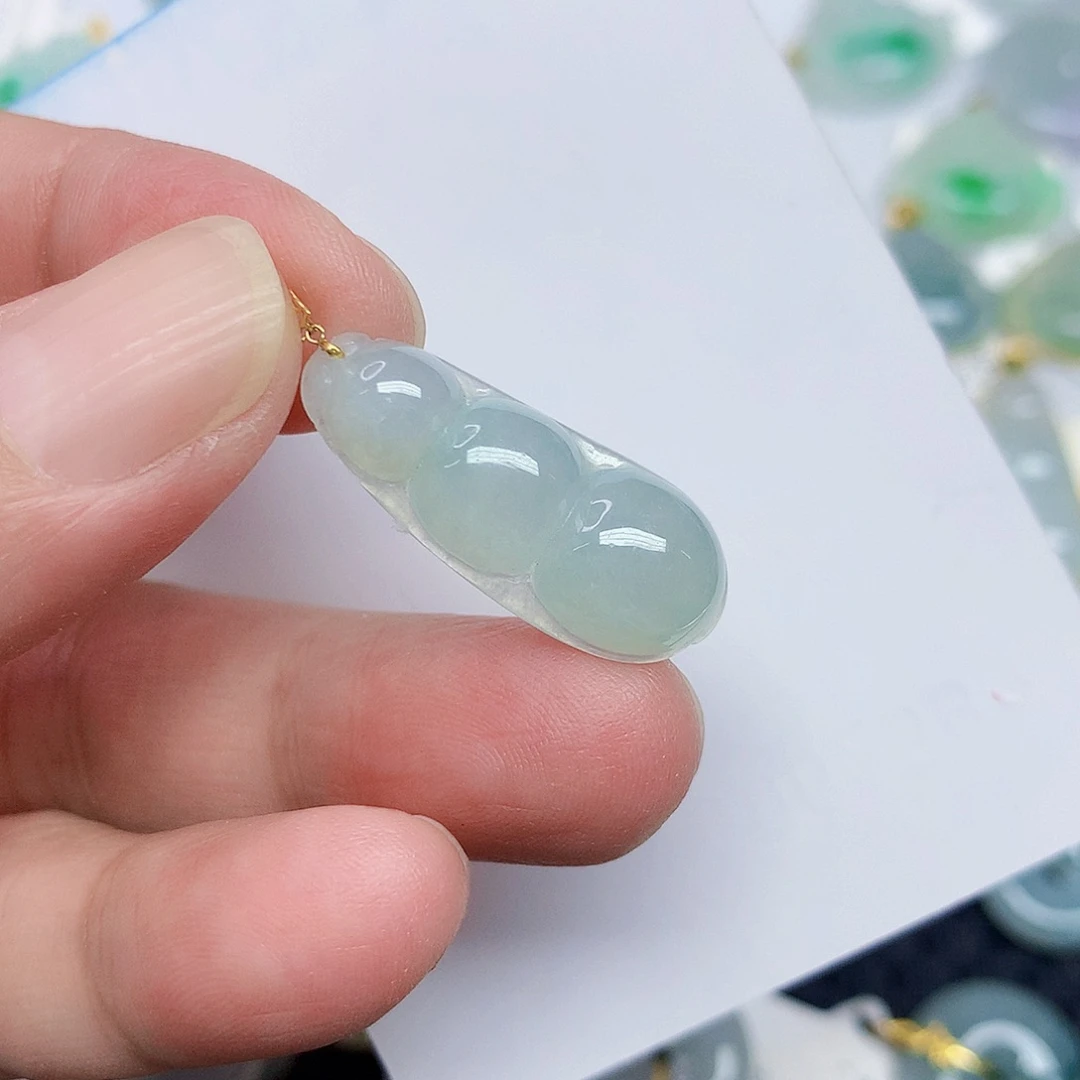 翡翠18K金镶嵌颈饰355778