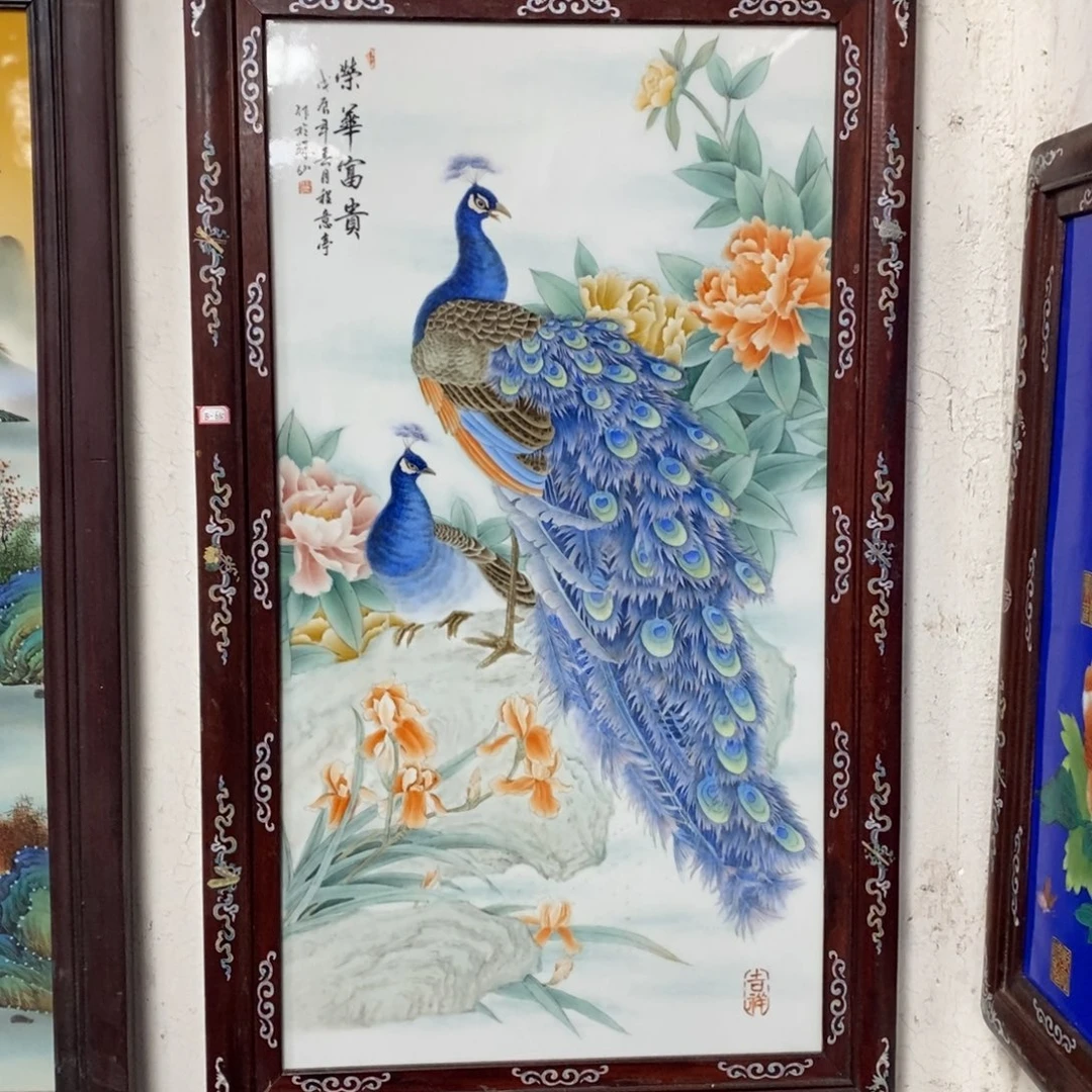 瓷90*52*1景德镇瓷板画柴窑烧制