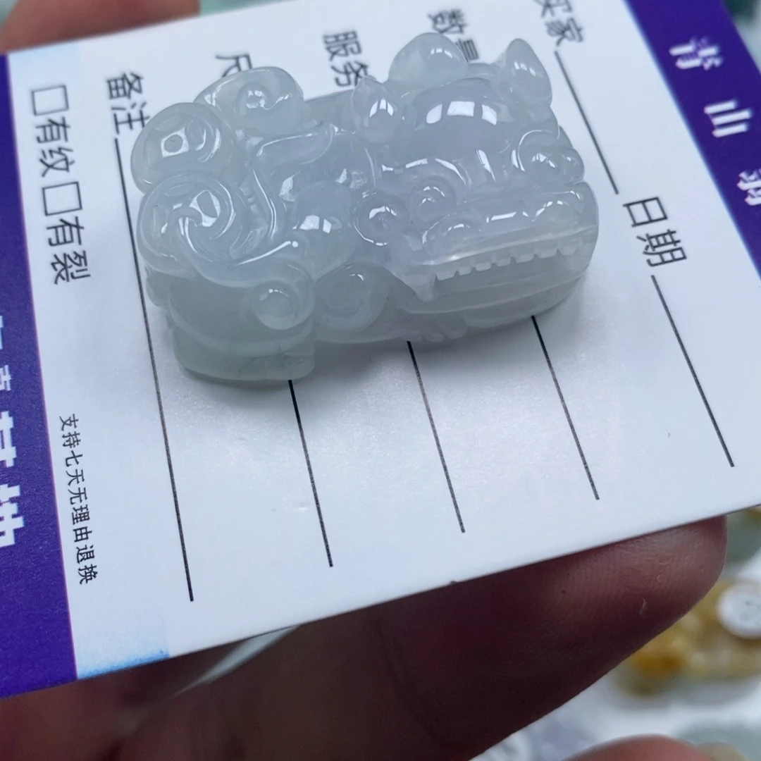 翡翠未镶嵌颈饰多人霸王貔貅吊坠