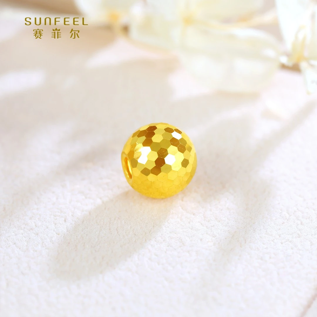 SUNFEEL/赛菲尔【二十三店】足金5D闪光金转运珠（送银链）YGH00905