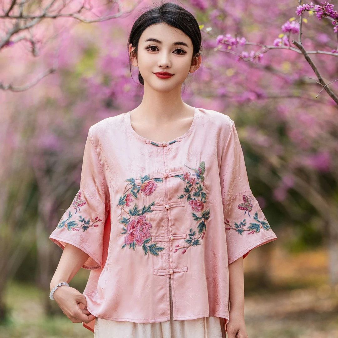 民族风复古刺绣孤品上衣（001-100）