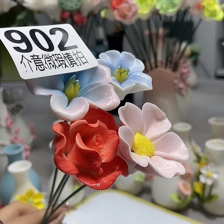 陶瓷纯手工捏花设计