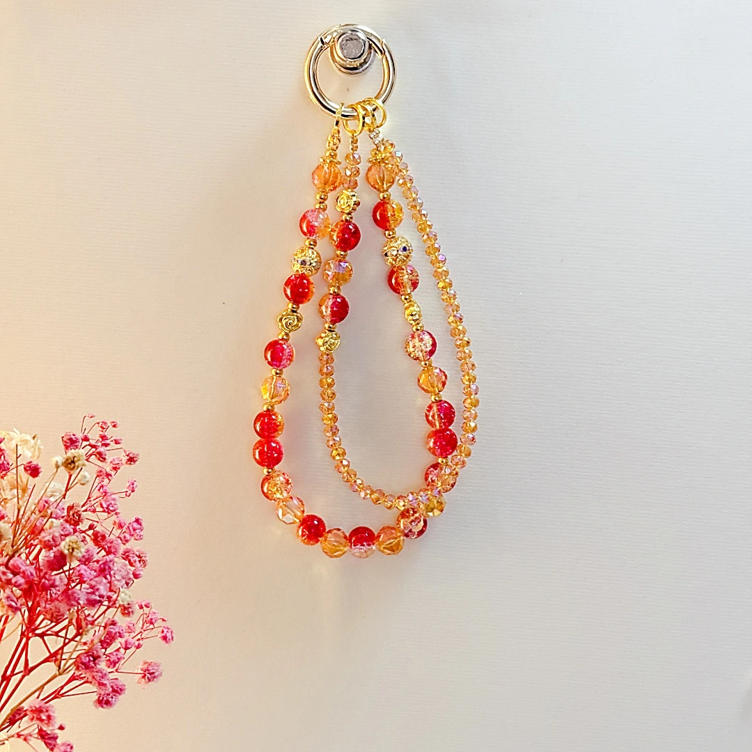 151富贵双链手机链钢片