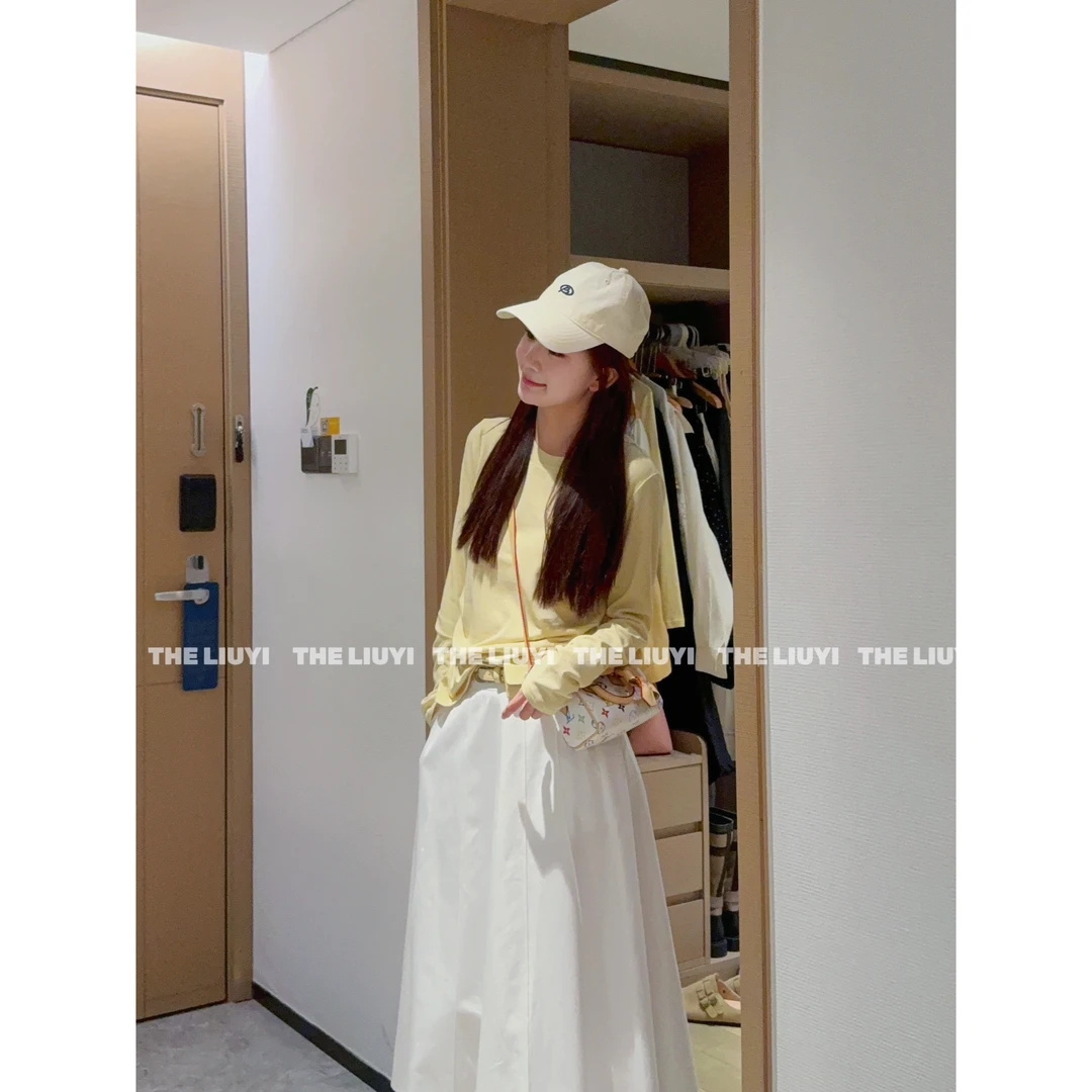 【LIUYI】背影杀~春夏设计感拼接蕾丝圆领T恤53117