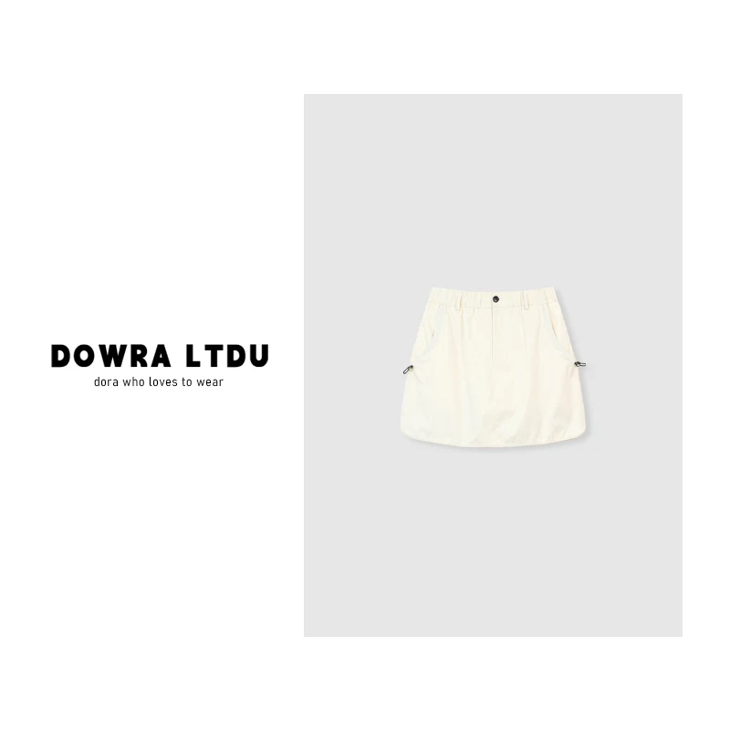 朵拉【微风情书】25年夏季新款松紧纯色简约显瘦百搭短裙女41-109