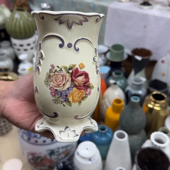 瓷片陶瓷工艺花瓶摆件