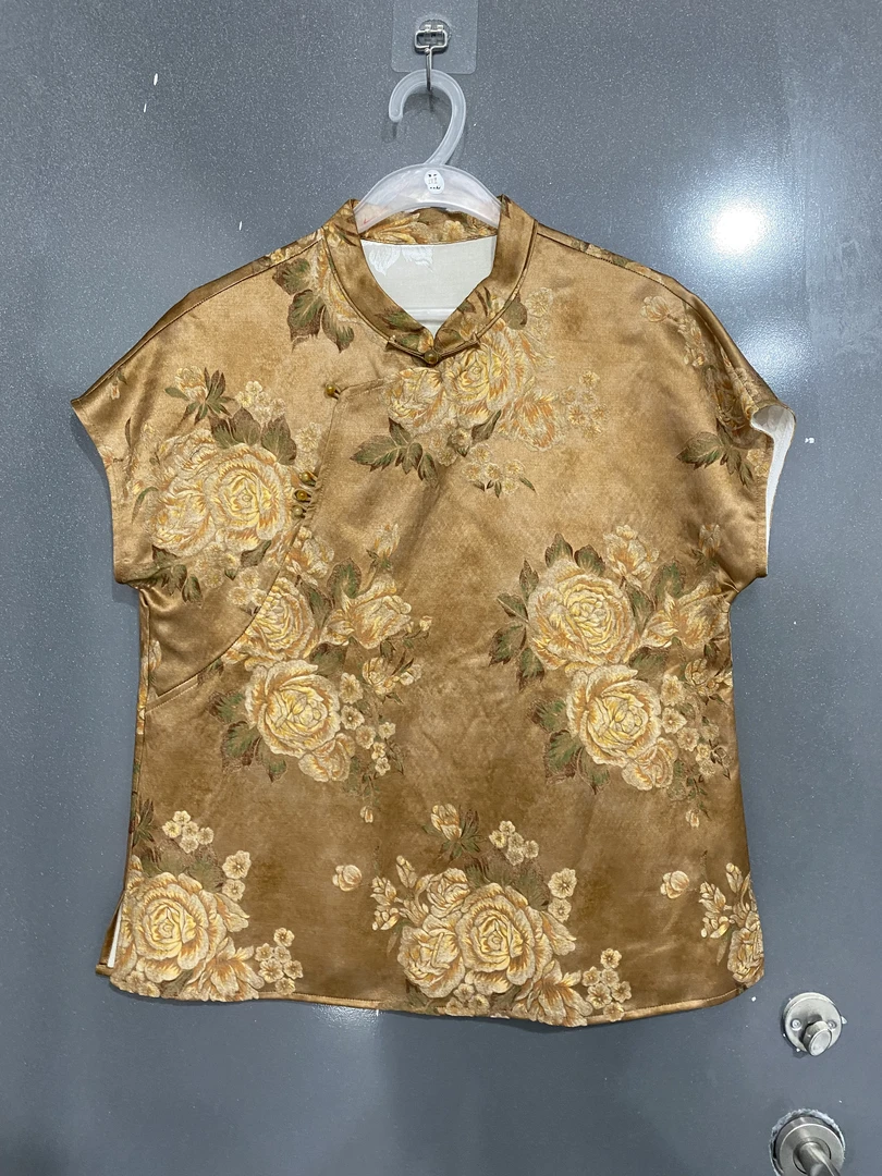 青娘子夏季复古气质年轻系夏季时尚休闲无袖短袖上衣242093