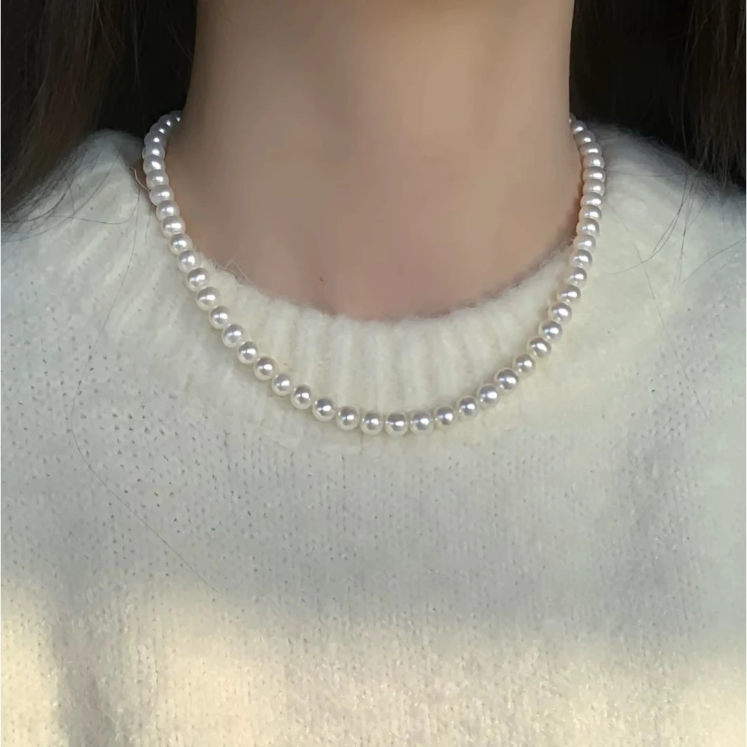 链子925银 6mm极强光白色项链