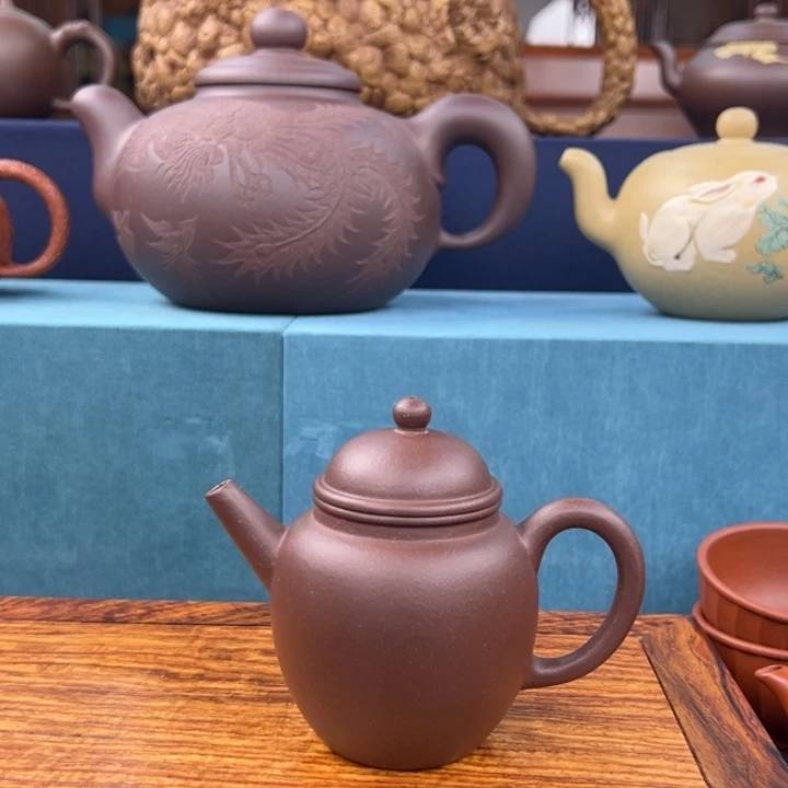 茶杯紫砂原矿紫泥巨轮紫砂壶