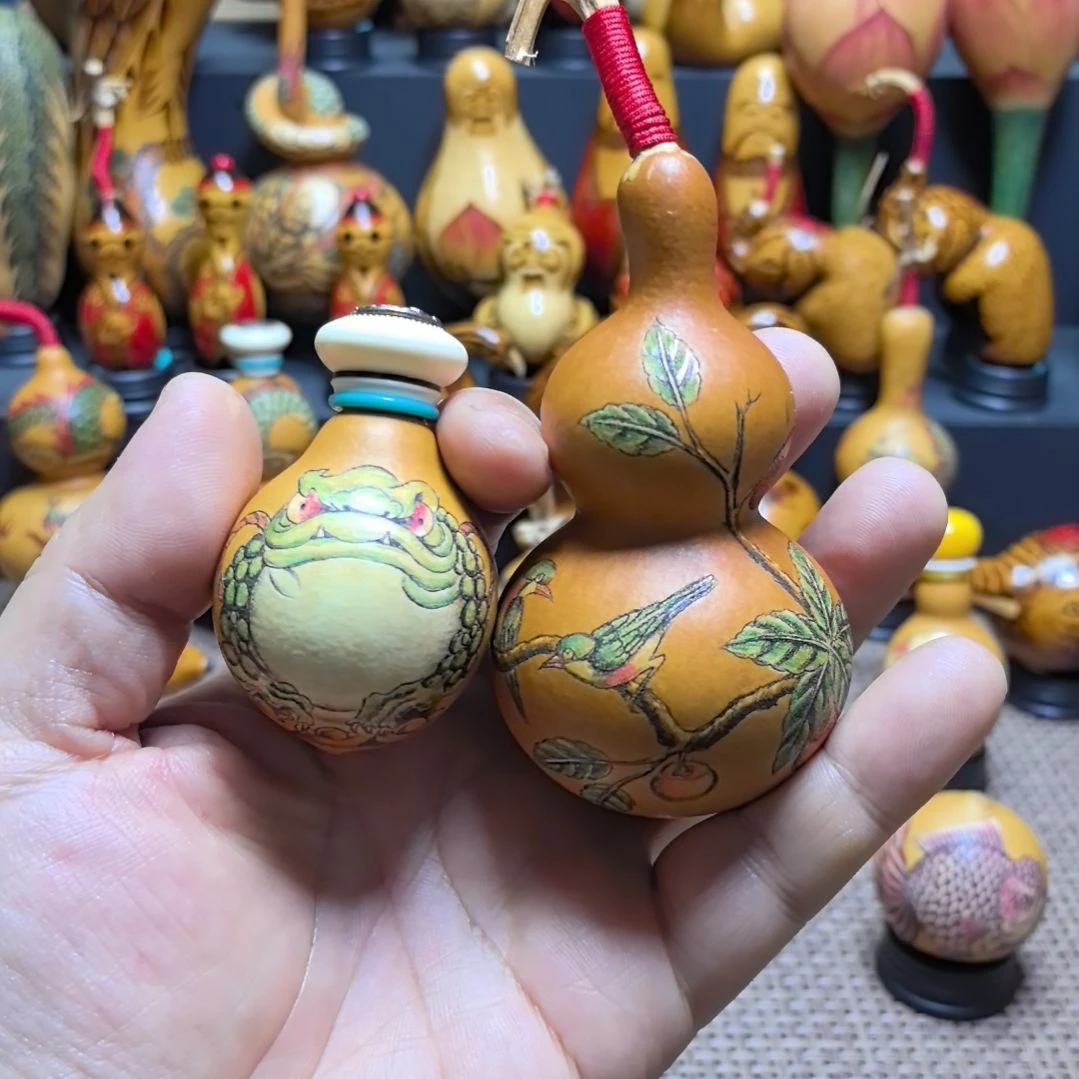 纯手工葫芦烙画事事如意