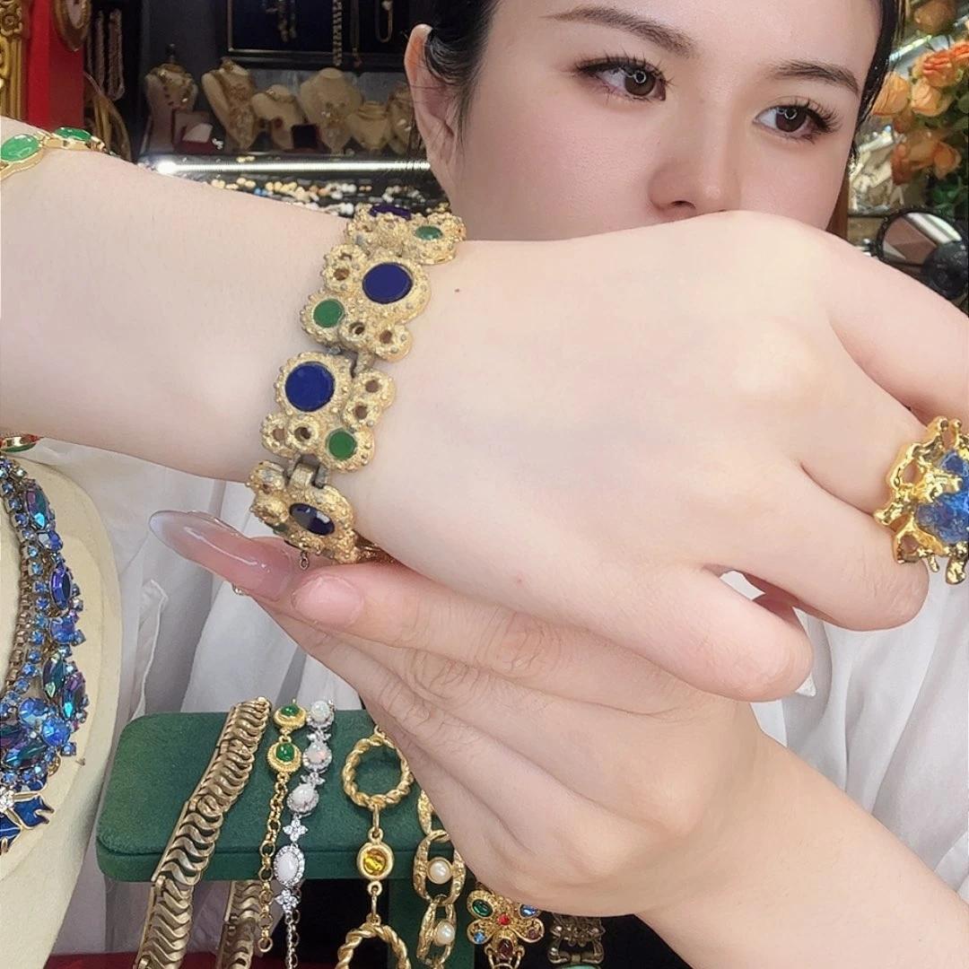 琉璃铜合金锆石铁合金朵兰瑕疵手链