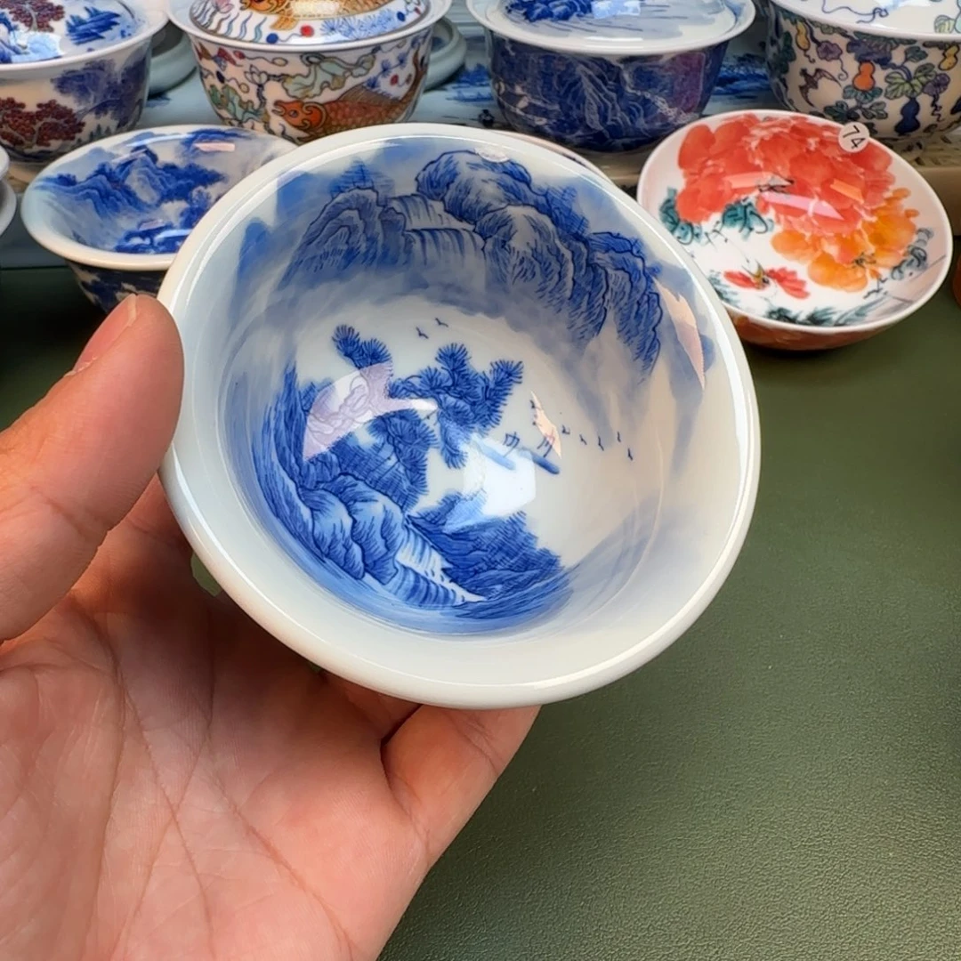 纯手工纯手绘茶具石头88