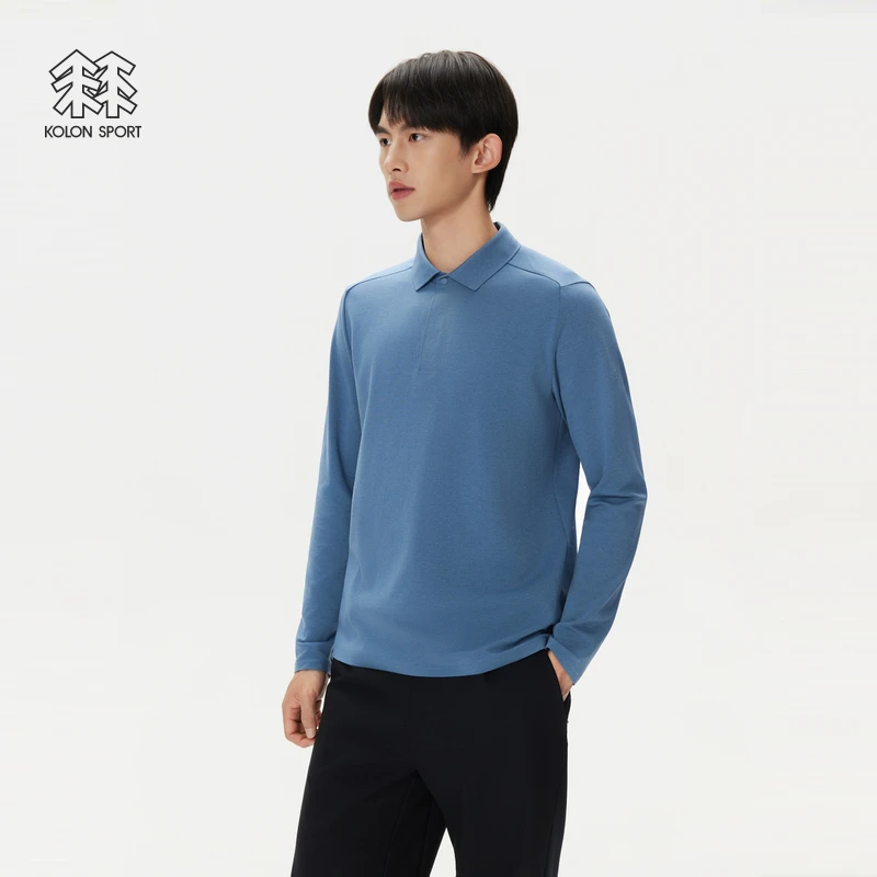 KOLON SPORT可隆户外休闲衣防晒UPF50+男士肌理感POLO衫
