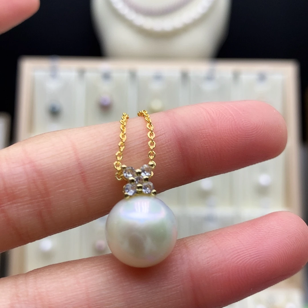 颈饰合金淡水珍珠