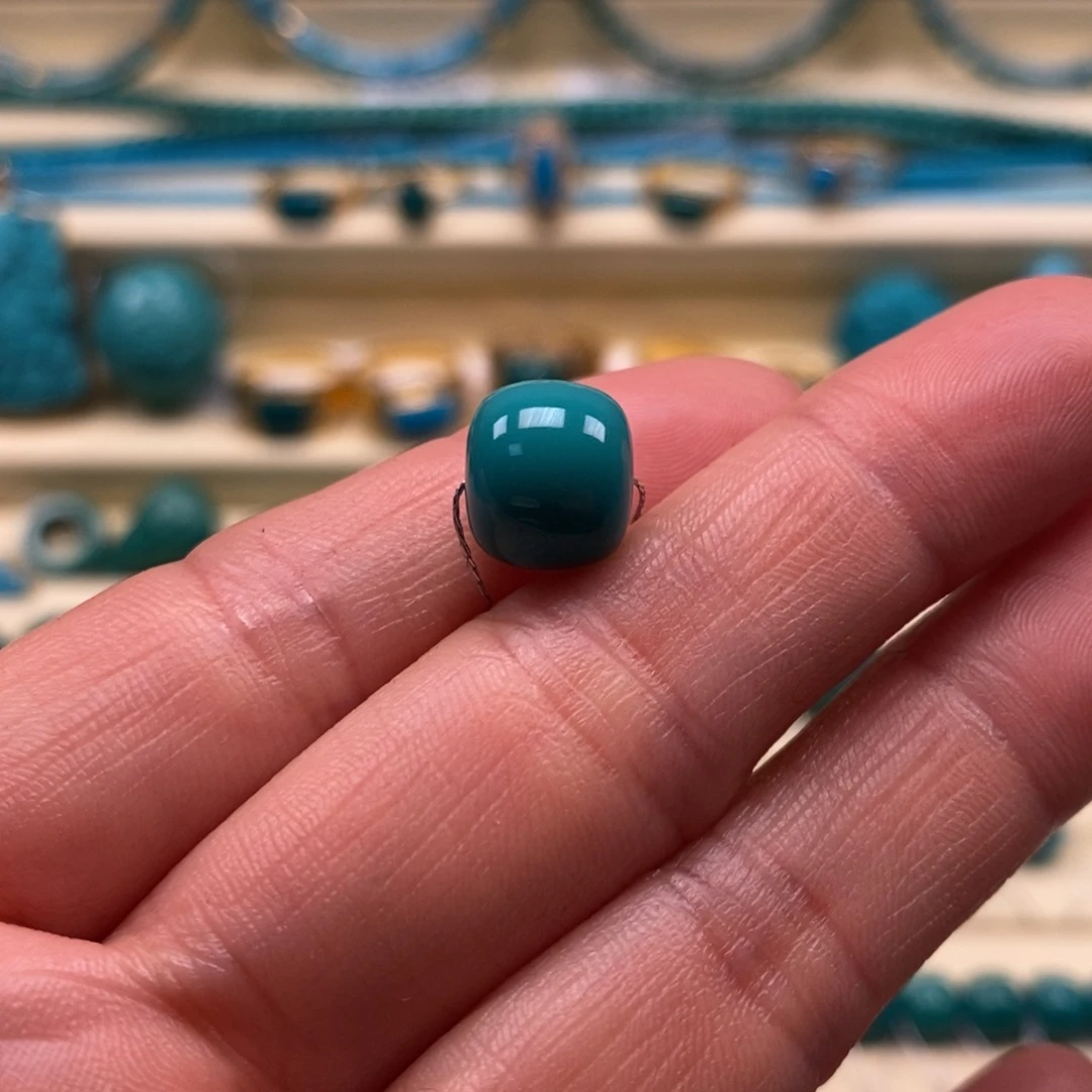 绿松石未镶嵌珠宝奇石直径10.2×9老型