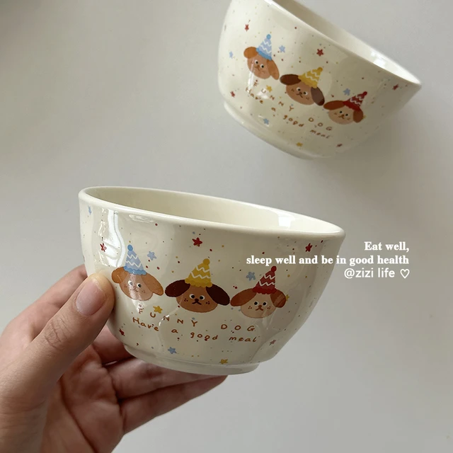 奶fufu高颜值米饭碗家用2025新款不规则高级感可爱小碗情侣日式