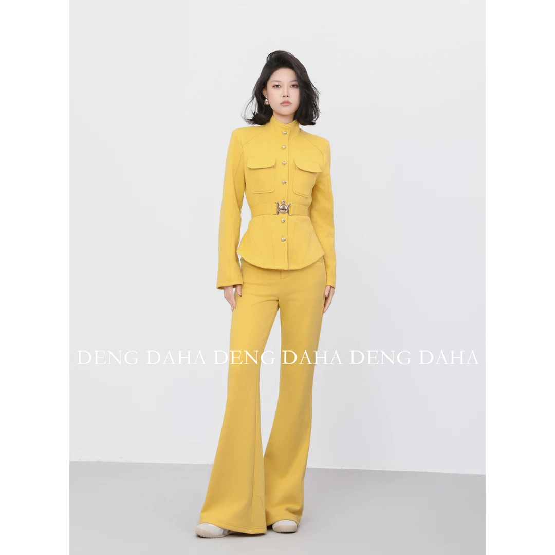 「思思」2024新款百搭优雅立领短款时尚套装HBBC641212 nnassa