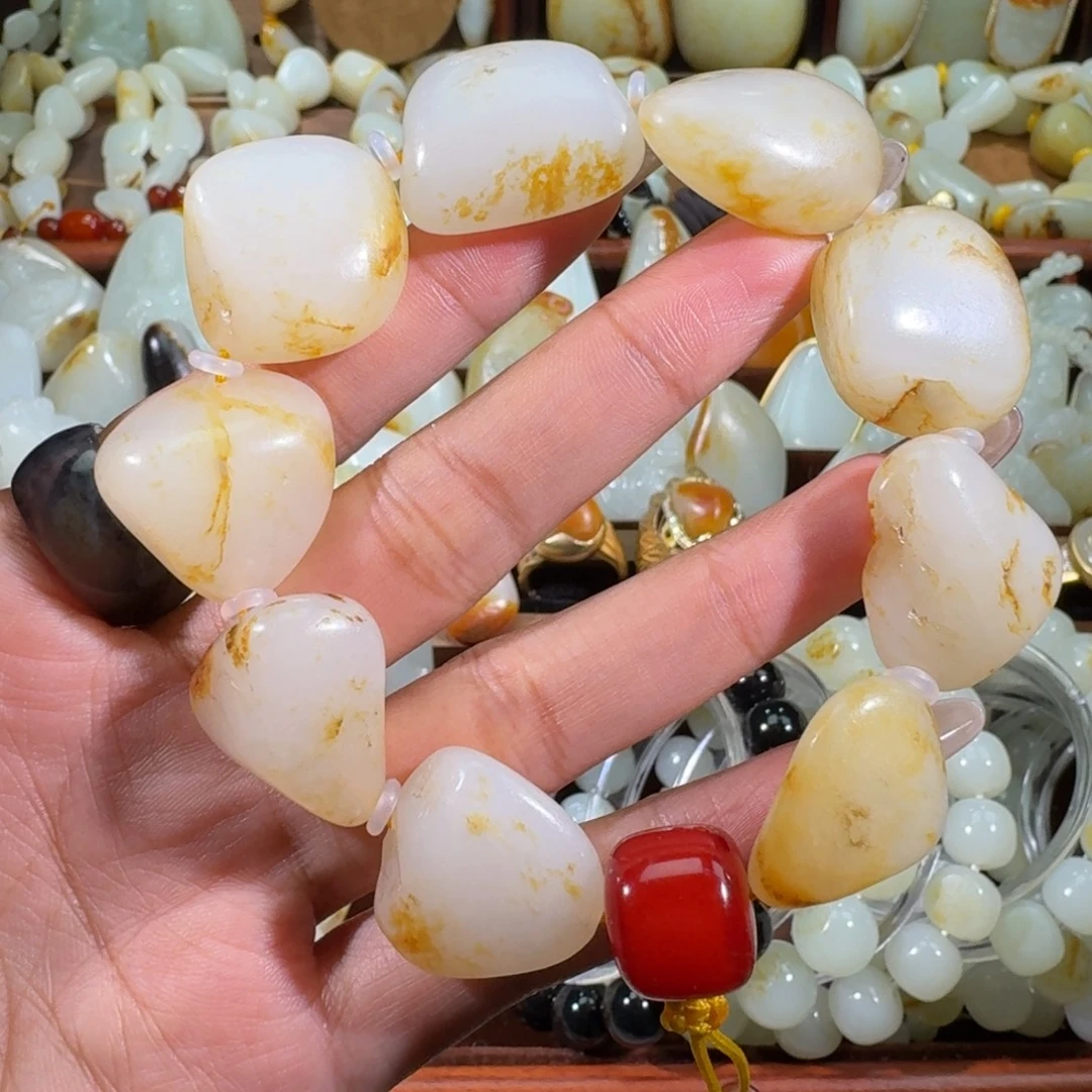 和田玉未镶嵌手链