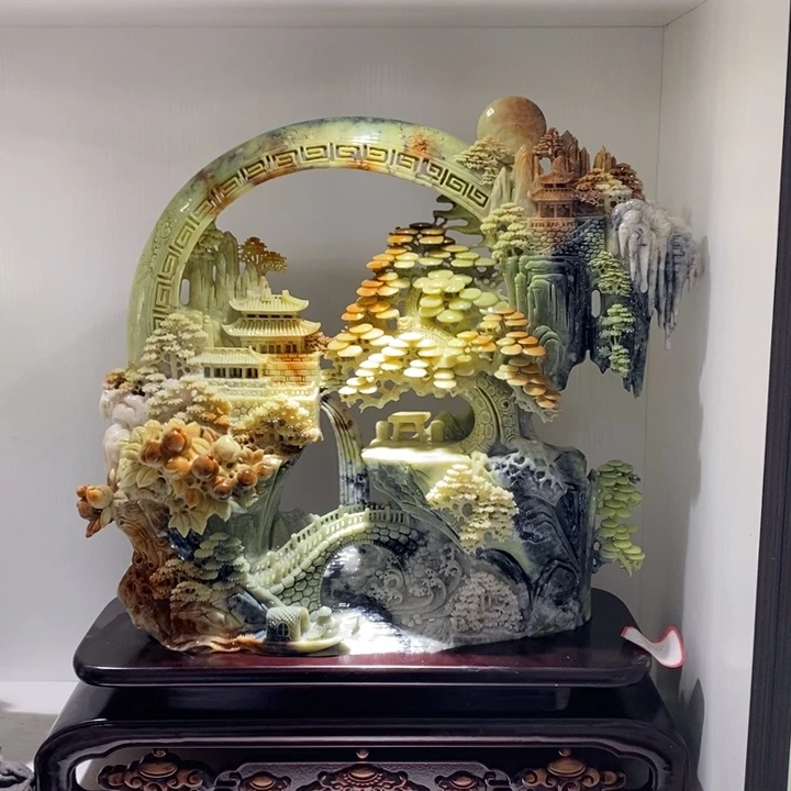 未镶嵌蛇纹石玉（覆膜）珠宝奇石