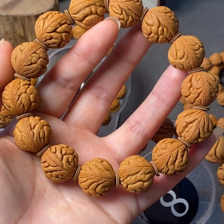 手串文玩核桃秦岭野生龙纹桃核19