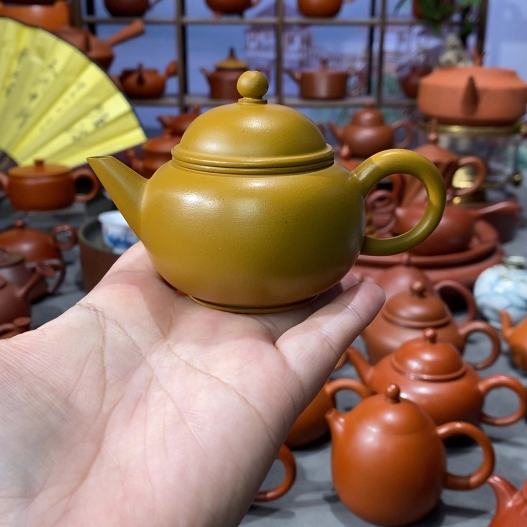 紫砂茶壶吴炫杰段泥水平壶95c