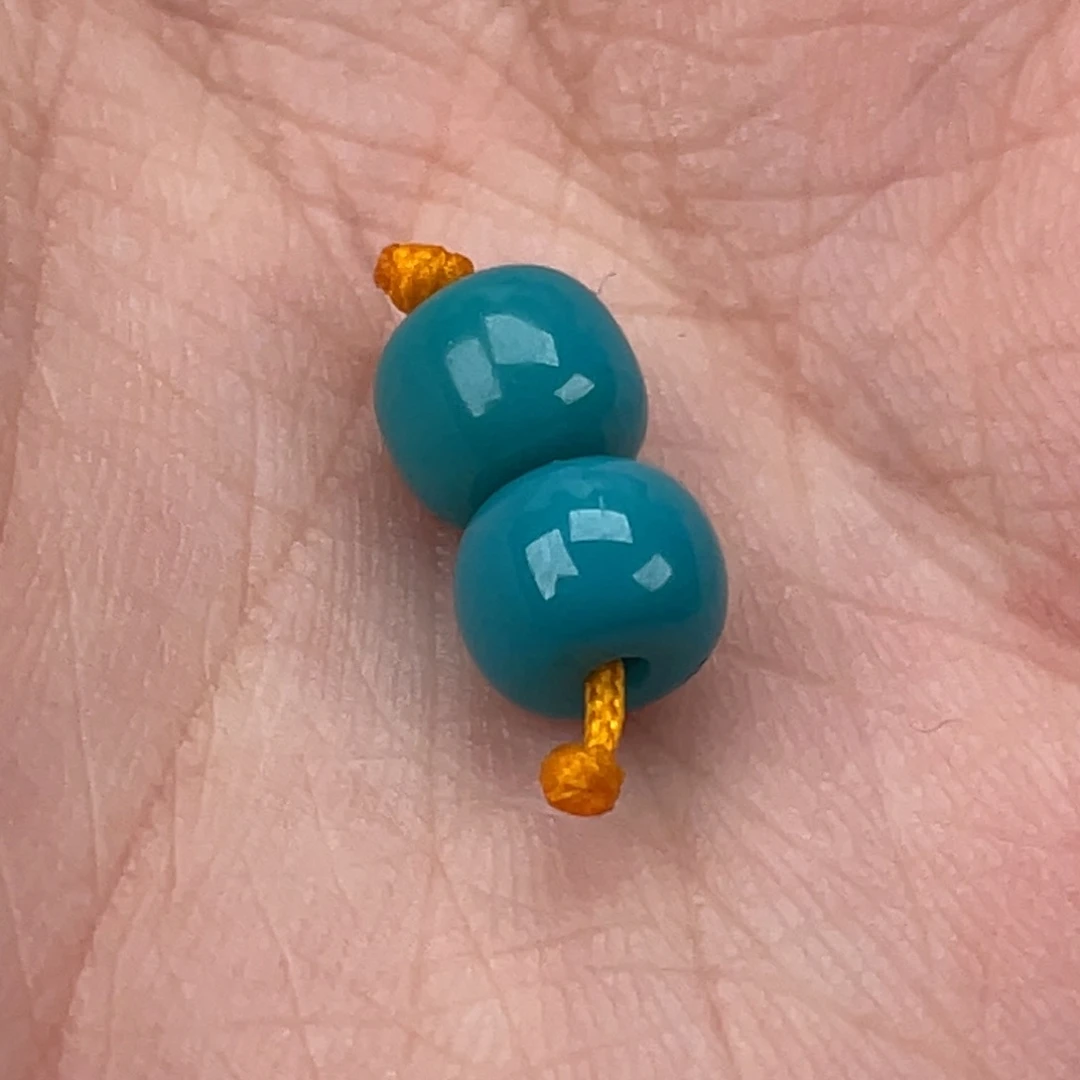 绿松石合金挂件6.4老形对珠