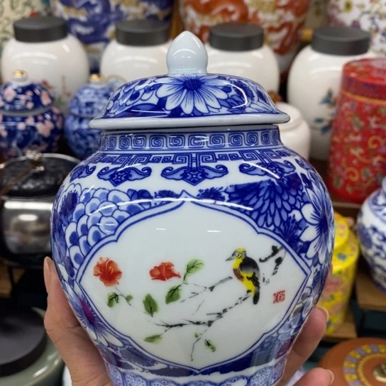 瓷片陶瓷茶叶罐密封罐