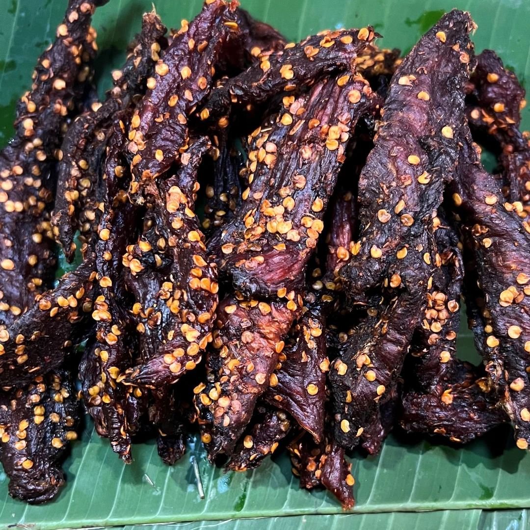 云南德宏傣味涮涮辣黄牛肉干巴  新鲜制作 开袋即食