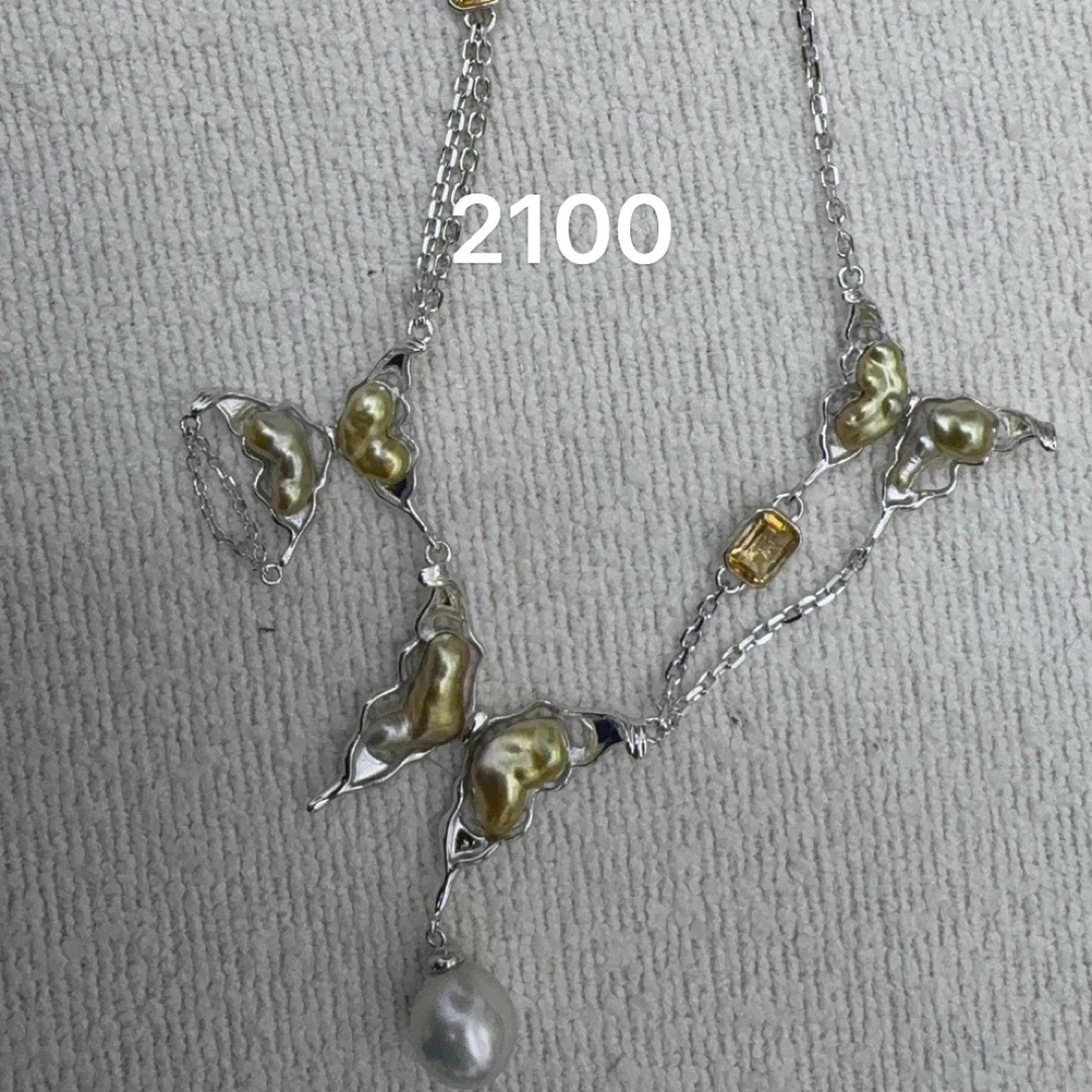 海水珍珠keshi项链金珠