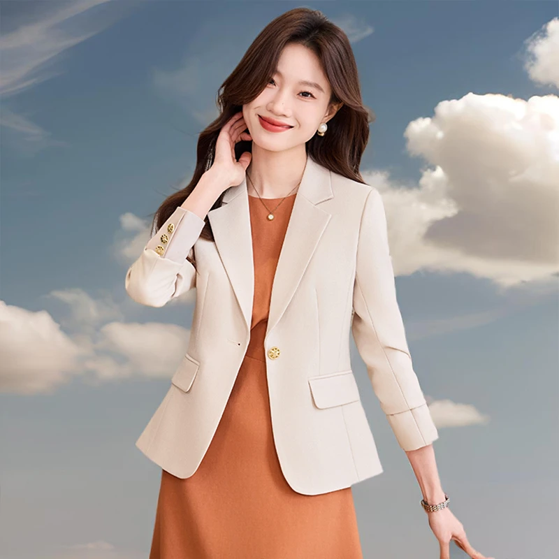 西装连衣裙套装两件套女2025新款春秋高级感无袖背心吊带裙打底裙