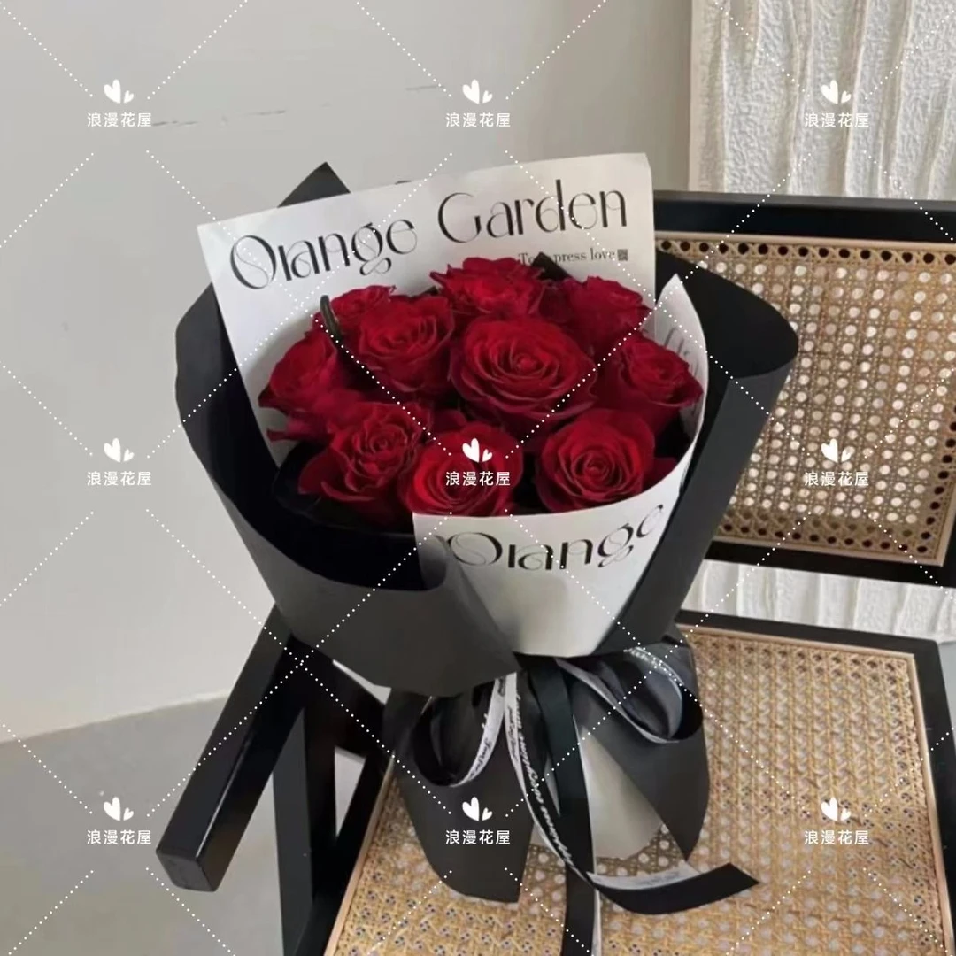 【鲜花 玫瑰花】11朵红玫瑰精致花束 送女友送对象 鲜花 情人节花束 花店送花上门