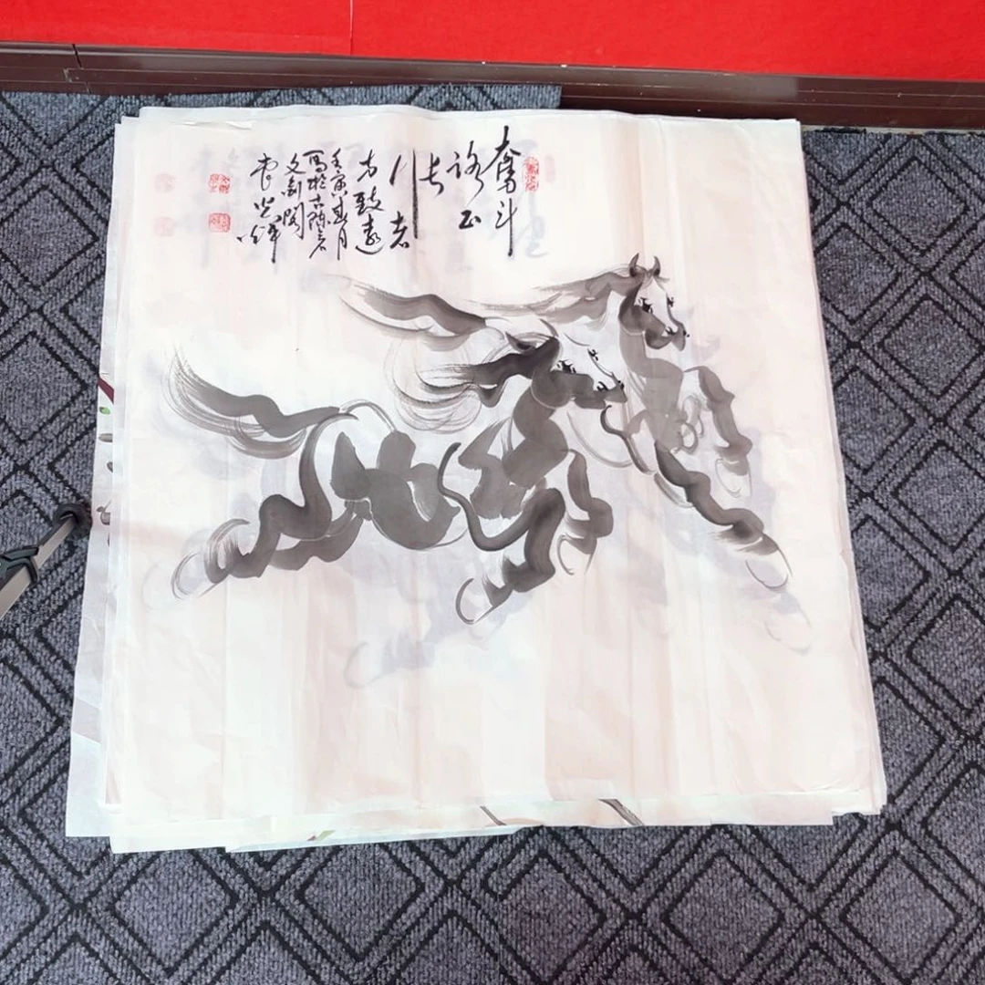 国画曹光辉老师四尺斗方花鸟作品赵