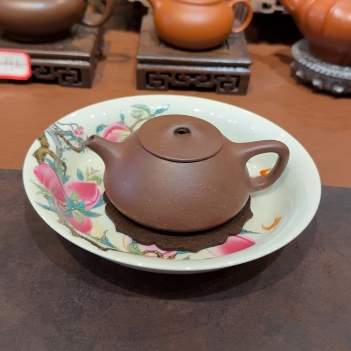 茶壶紫砂石瓢老紫泥微微暇