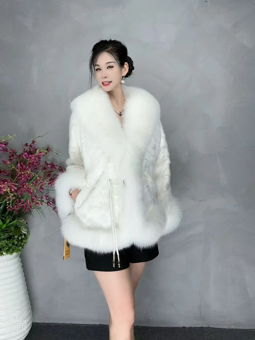 2025新款时尚水貂皮草外套貂毛