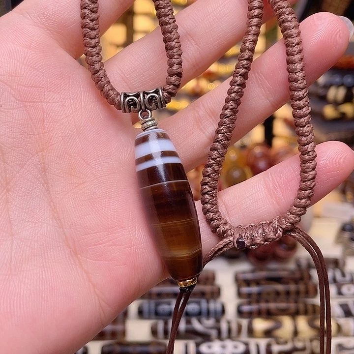 玛瑙/玉髓未镶嵌缠丝玛瑙项链